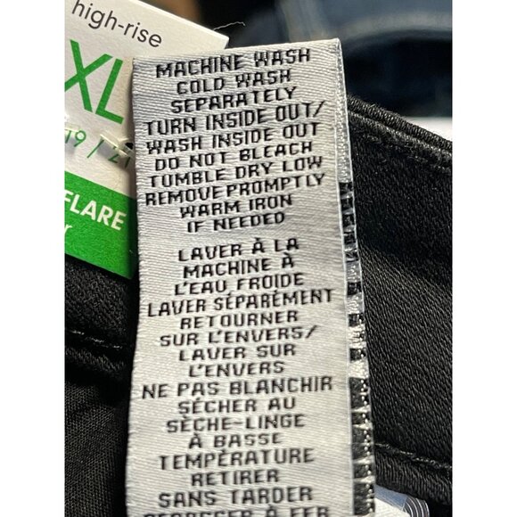 ReGeneration By Celebrity Pink Womens High Rise Curvy Flare Black Jeans XL 34x31 - Picture 10 of 12